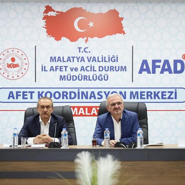 Malatya'da Afetlerle Mücadele ve Koordinasyon Toplantısı Gerçekleştirildi