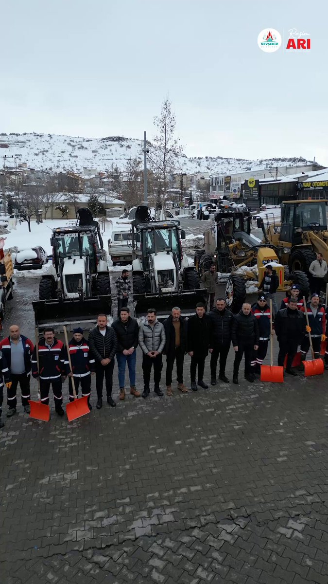 Nevşehir'de Karla Mücadele Devam Ediyor