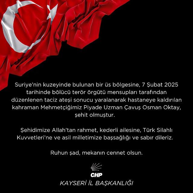 Şehit Piyade Uzman Çavuş Osman Oktay: Suriye'deki Taciz Ateşi Sonrası Tragik Ölümü