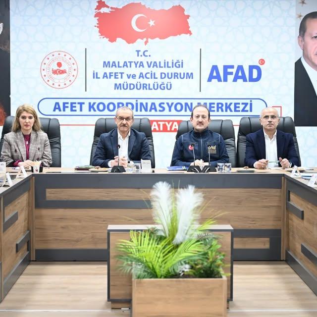 Malatya Valiliği'nden Afet Koordinasyon Toplantısı
