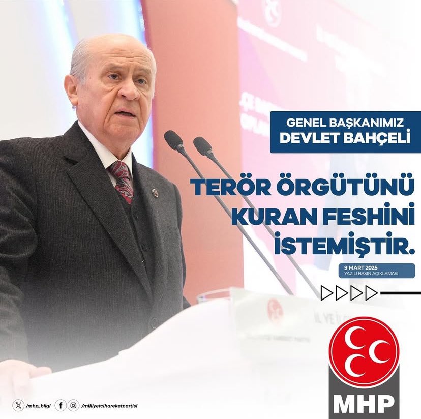 MHP Kayseri İl Başkanlığı, Terör Örgütünün Feshi Talep Edildi