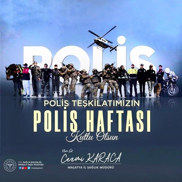 Malatya İl Sağlık Müdürlüğü, Polis Haftası’nda Şehit Polislere Veda