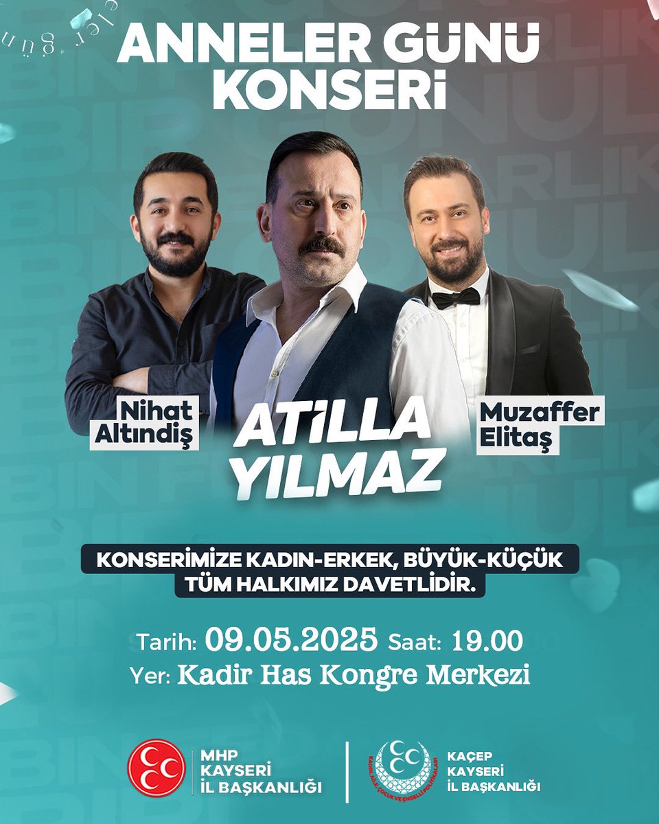 MHP Kayseri İl Başkanlığı'ndan Anneler Günü Konseri