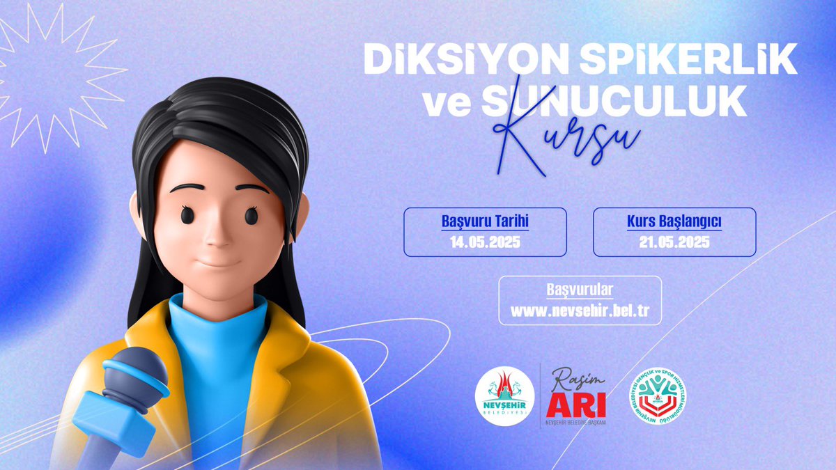 Nevşehir Belediyesi, Diksiyon, Spikerlik ve Sunuculuk Kursu Açıyor
