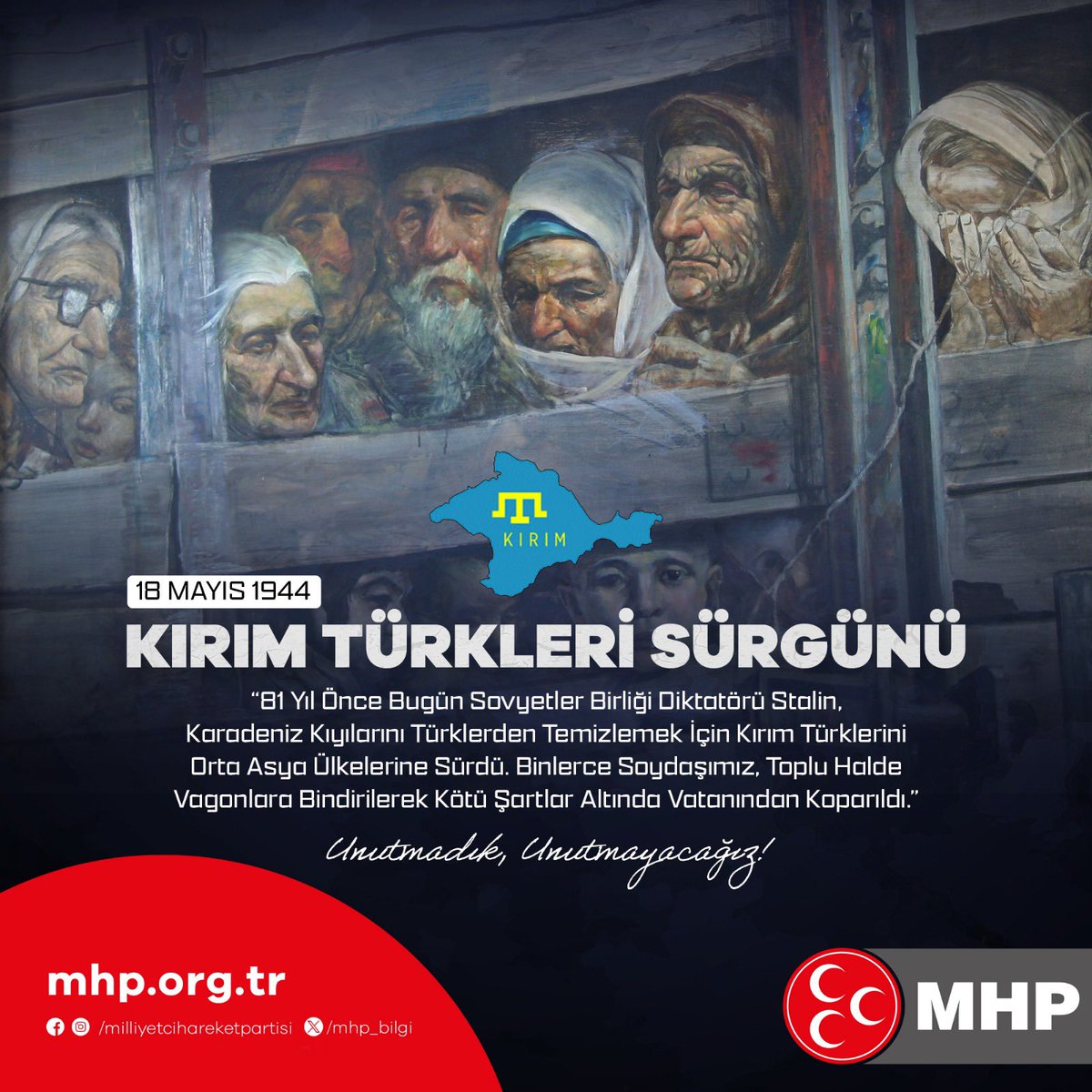Stalin'in Kırım Türkleri'ni Sürgüne Gönderme Kararının 81. Yılı