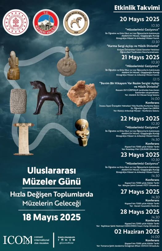 Kayseri'de Uluslararası Müzeler Günü Kutlamaları Başlıyor